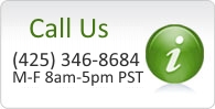 Our customer service is available 8-5 PST. Call us at (425) 346-8684.